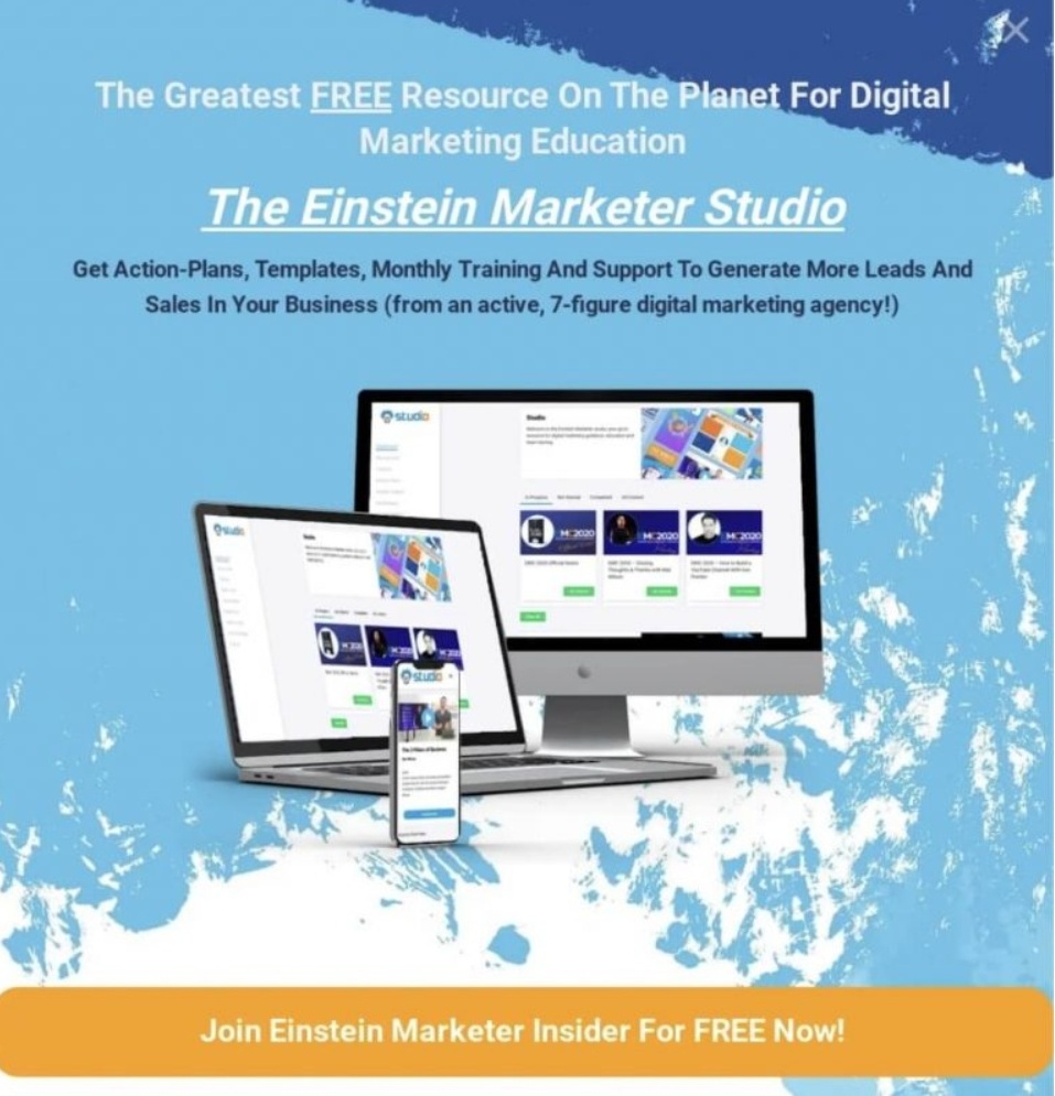 إعلان لـ Einstein Marketer